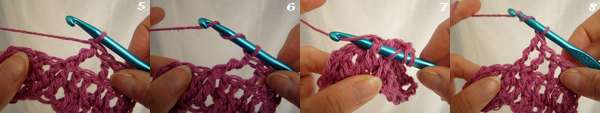 Crochet cable row